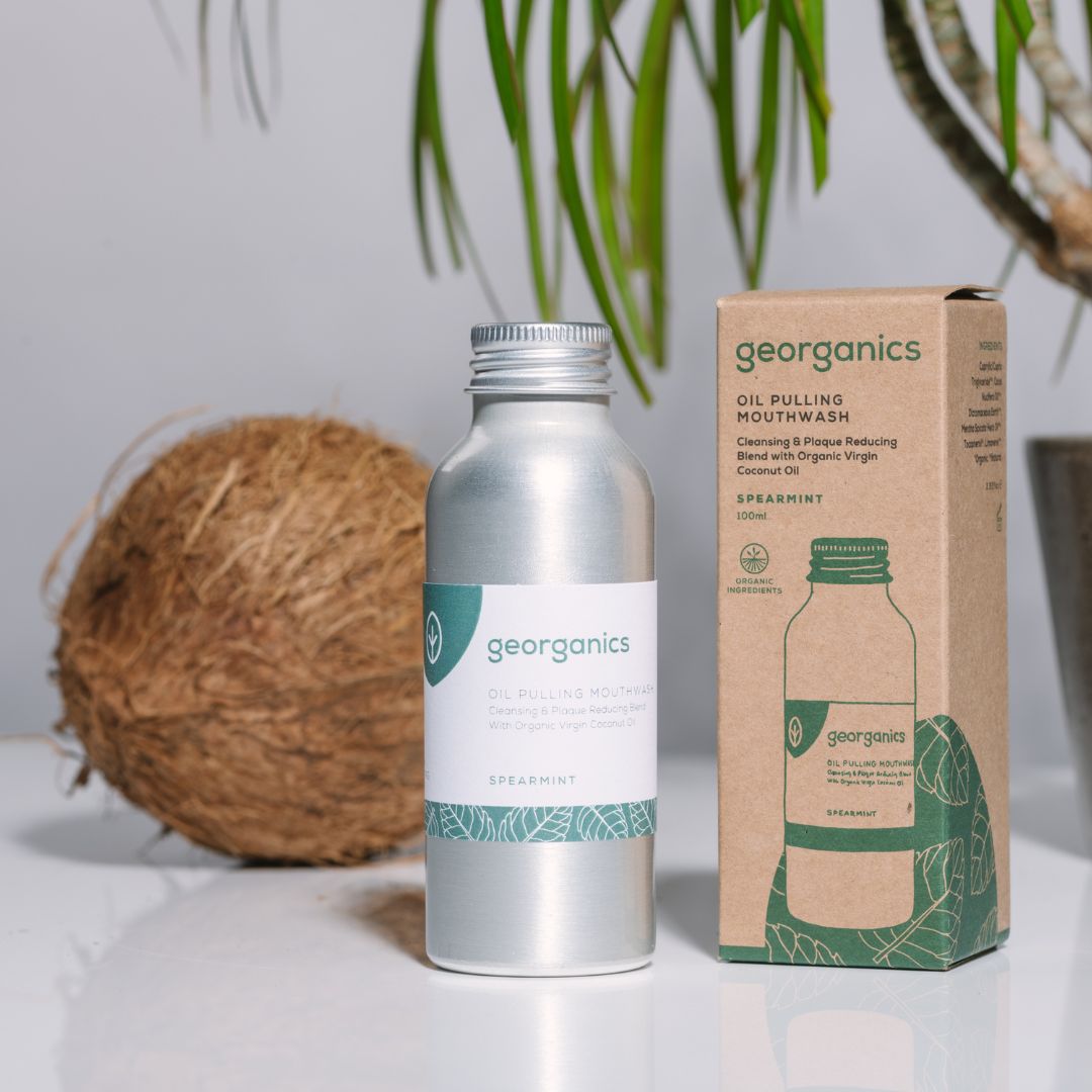 Ústní voda Oil Pulling - máta - Georganics